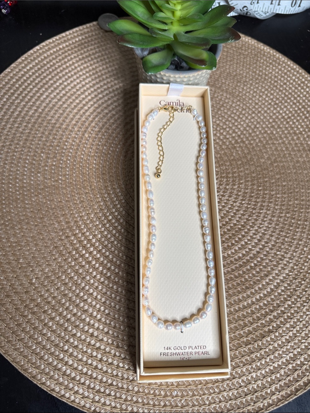 Camilla Coehlo 🔥 Gold Plated Freshwater Pearl Necklace - White Pearls